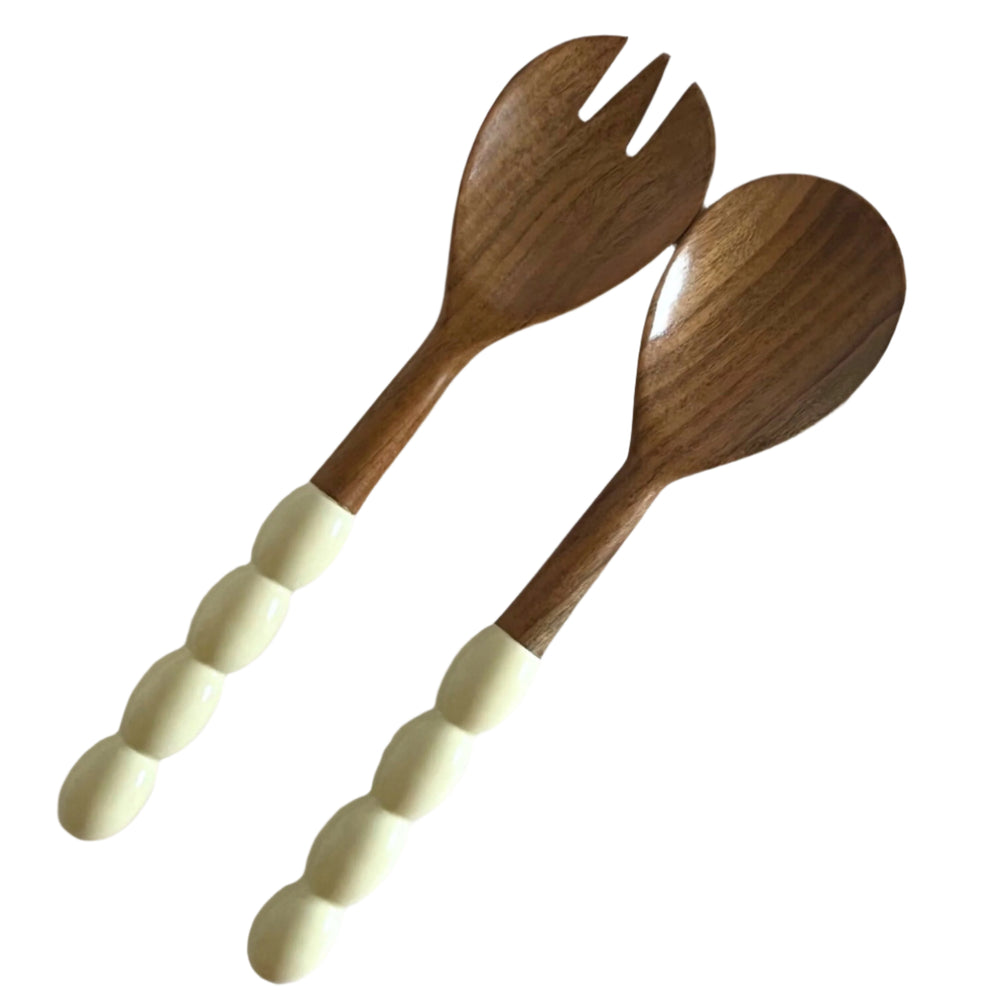 Bobbin Salad Servers | Mushroom