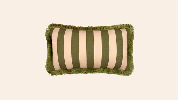 Sonia Stripe Cushion, Artichoke