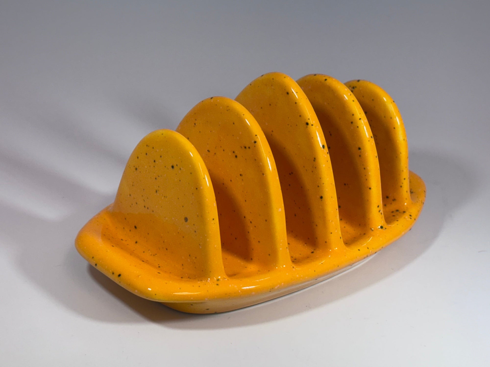 Toast Rack Speckled Yellow Glaze
