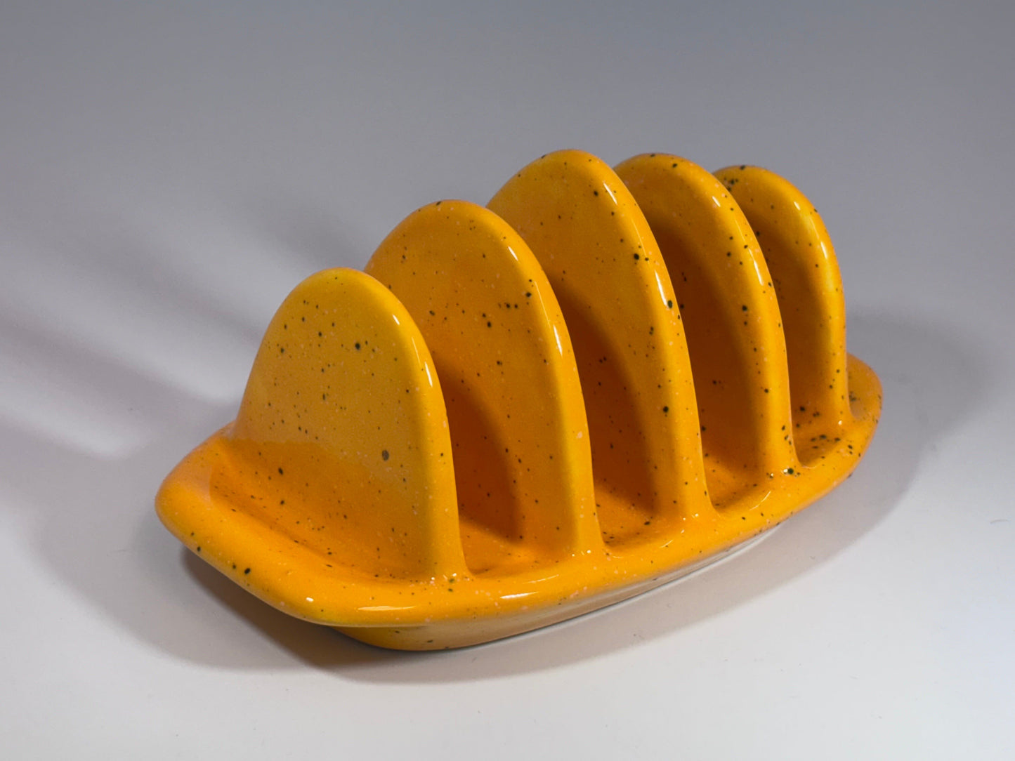 Toast Rack Speckled Yellow Glaze