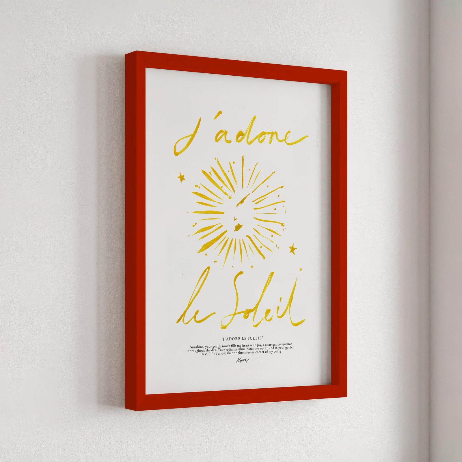 J'adore Le Soleil Print (Brushstroke Yellow)