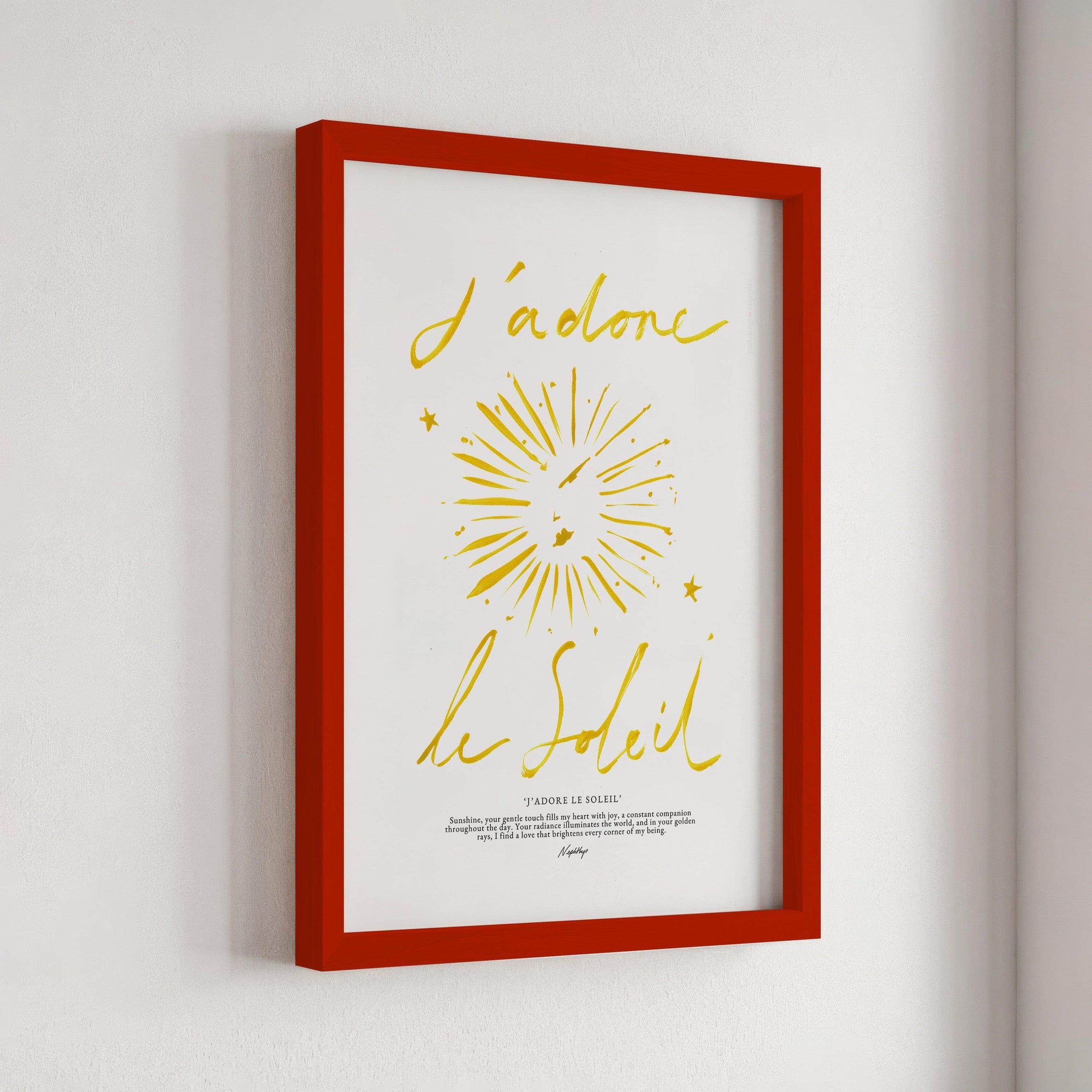 J'adore Le Soleil Print (Brushstroke Yellow)