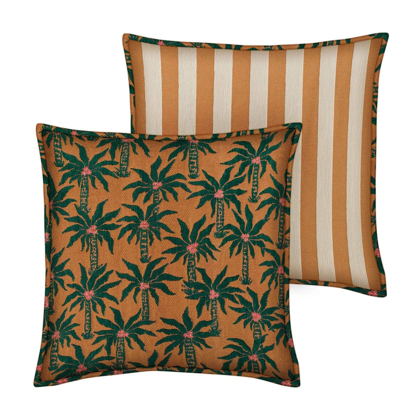 Double Sided Cushion Laura Moss & Caramel x Jackie Caramel & Ecru