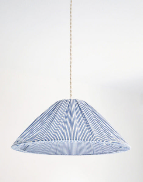 Malala "Marina" Conical Pendant Light with Fine Stripes