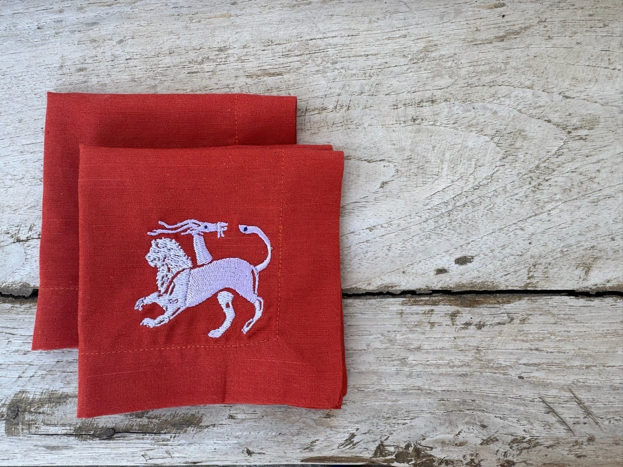 Chimera Cocktail Napkin – Terracotta & Lilac