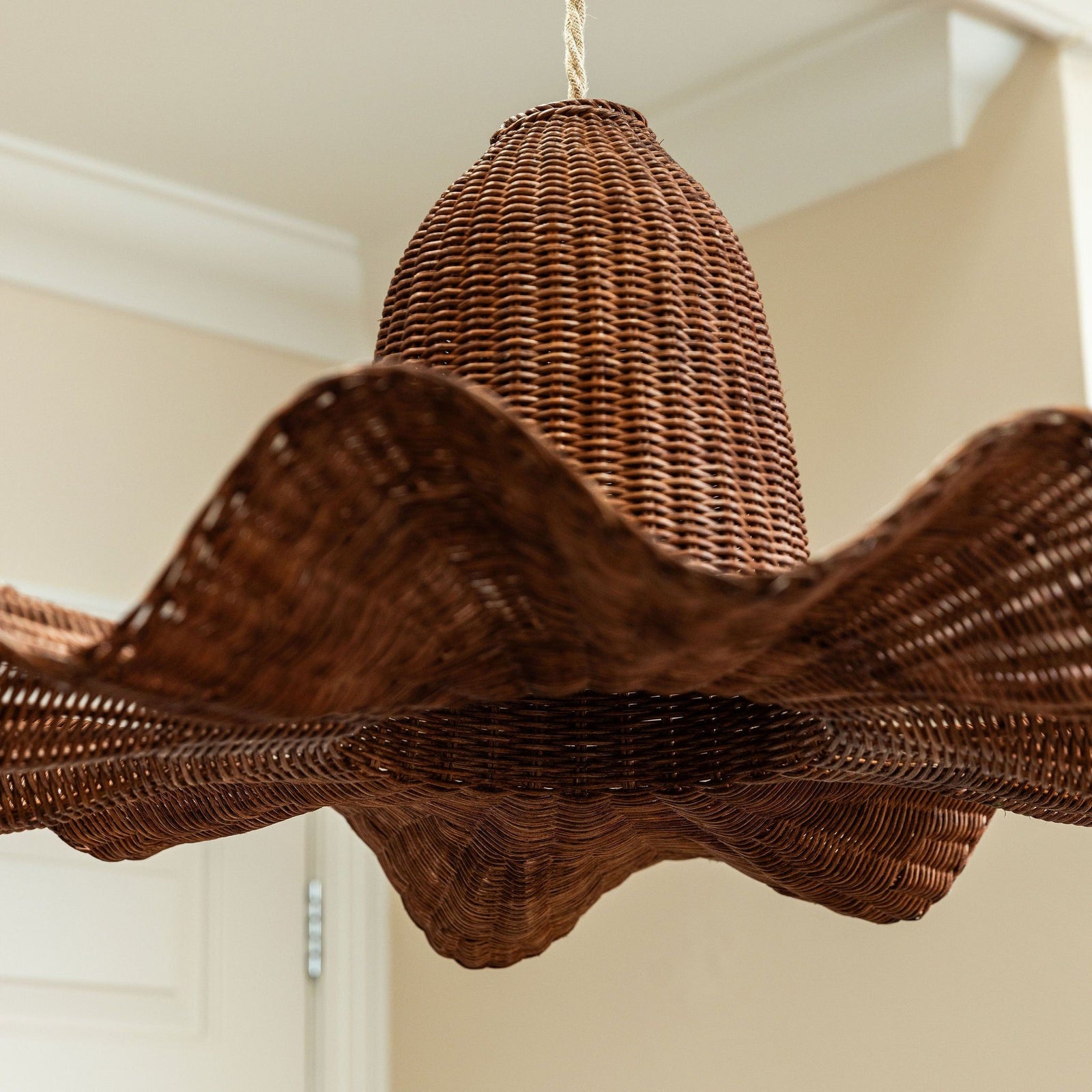 Luna Rattan Pendant Shade, XL Teak