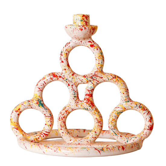 Multicolor Handmade Ceramic Candle Holder