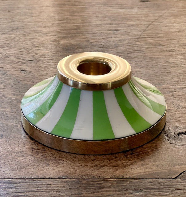 Circus Candleholder | Spring Green | Striped