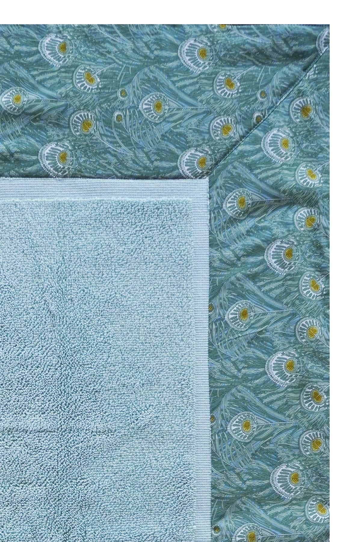 Border Edge Bath Mat made with Liberty Fabric QUEEN HERA