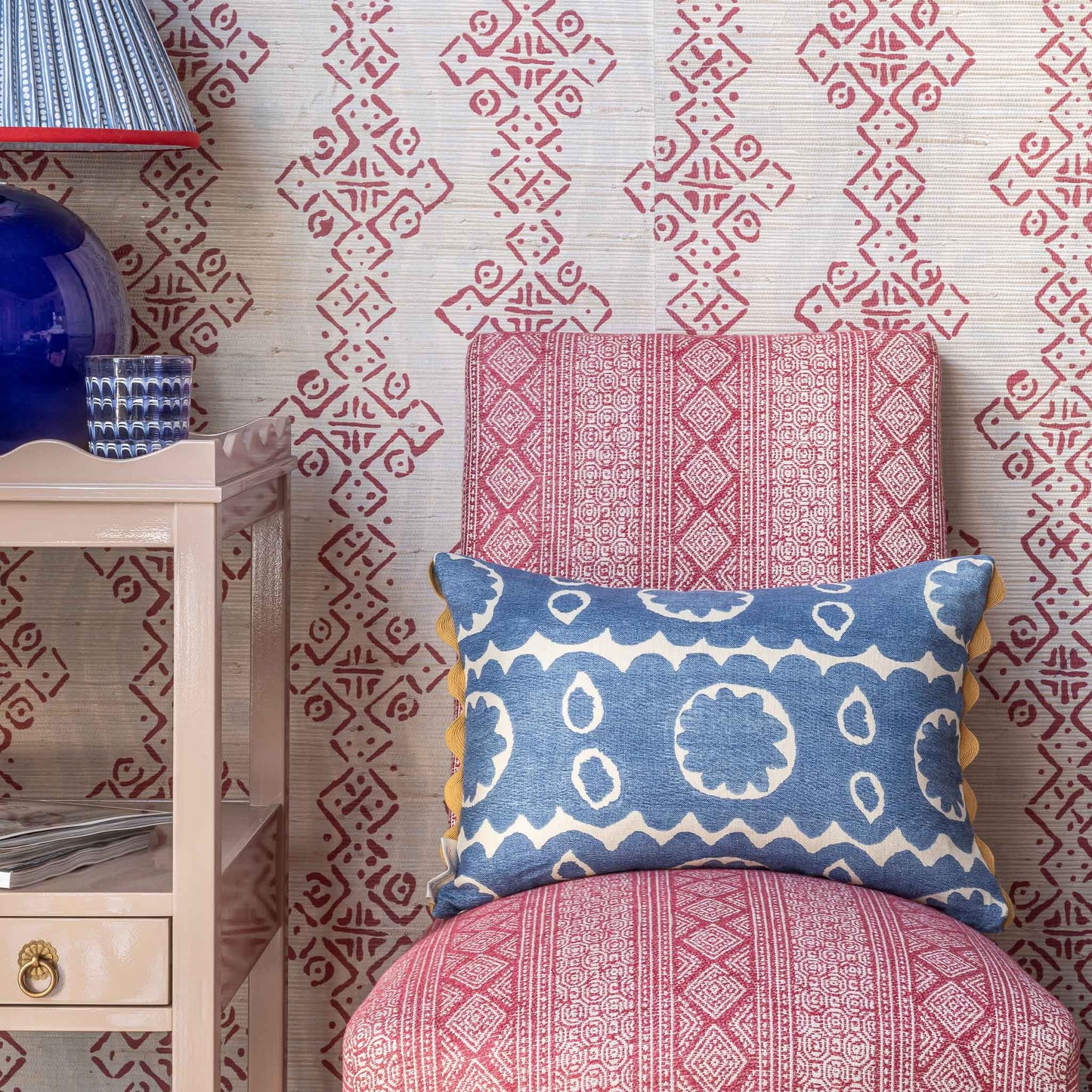 Osborne Blue Oblong Cushion