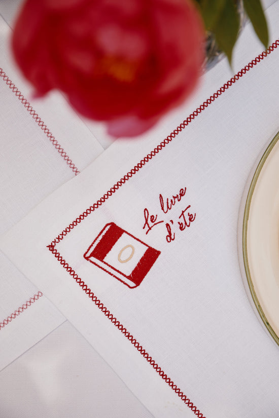 Linen Placemat "Le Livre d'été"