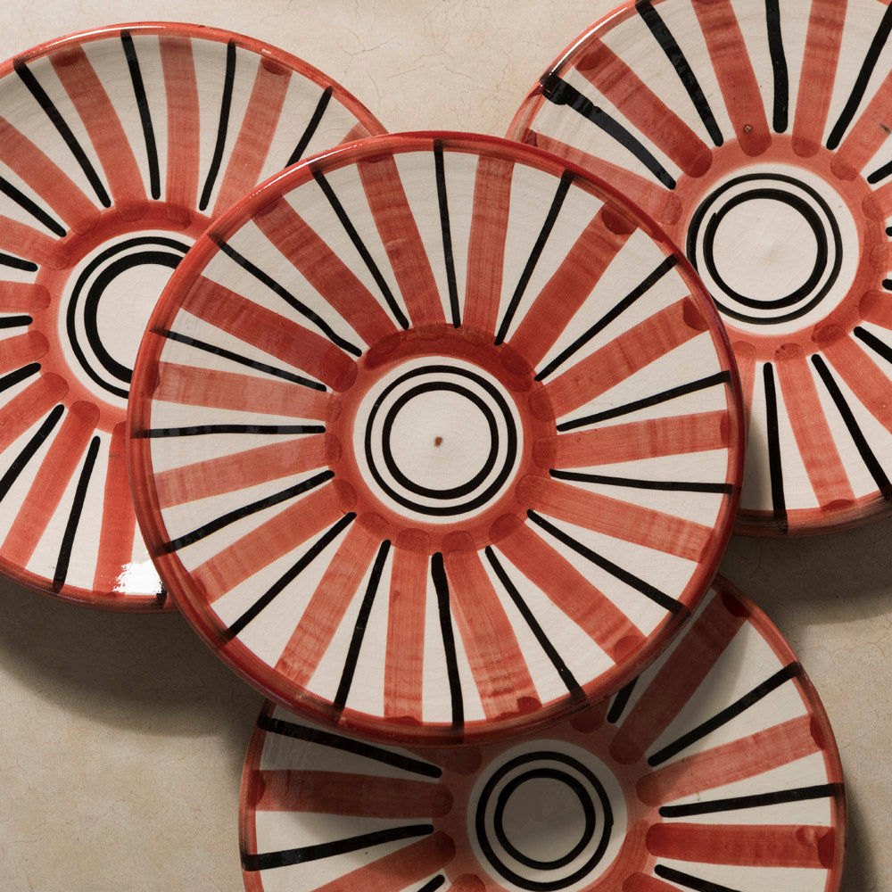 Red Safi Dessert Plate