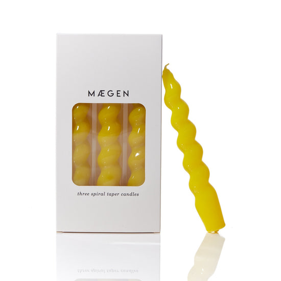 Spiral Taper Candle | Yellow