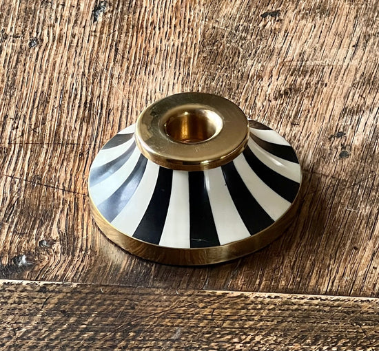 Circus Candleholder | Black | Striped