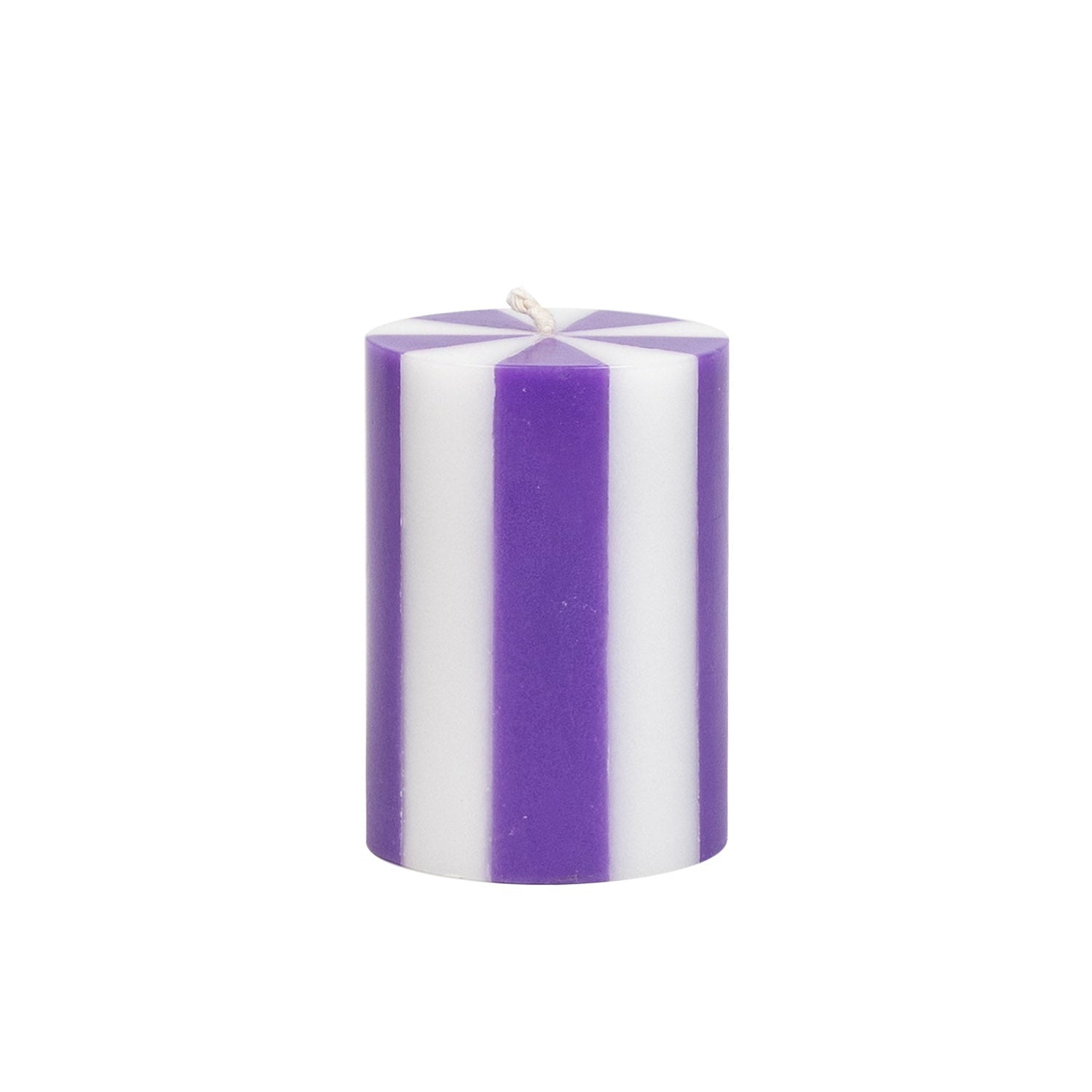 Small Pillar Candle - Amethyst / White