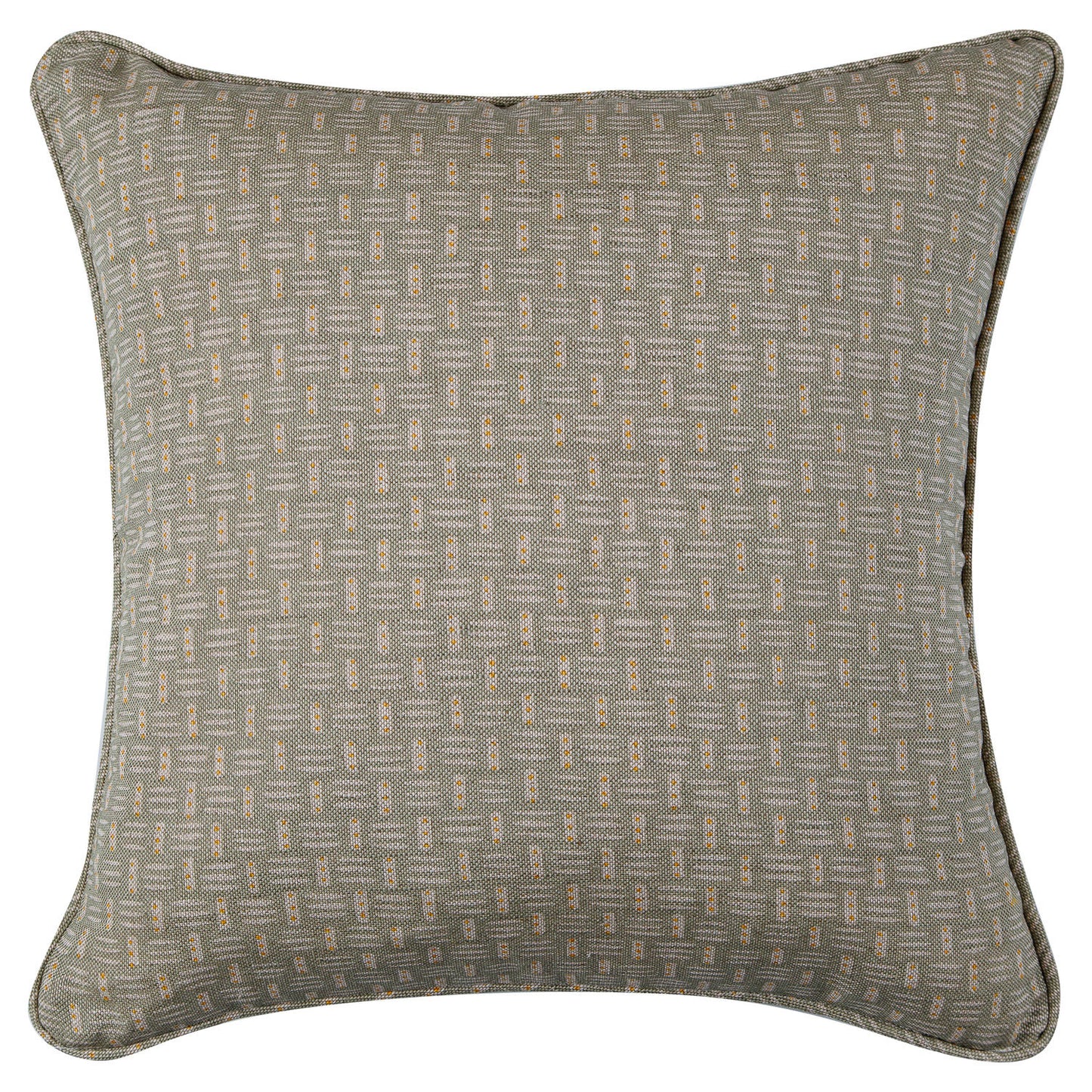 Small Piped Cushion in Basket Corn Grey