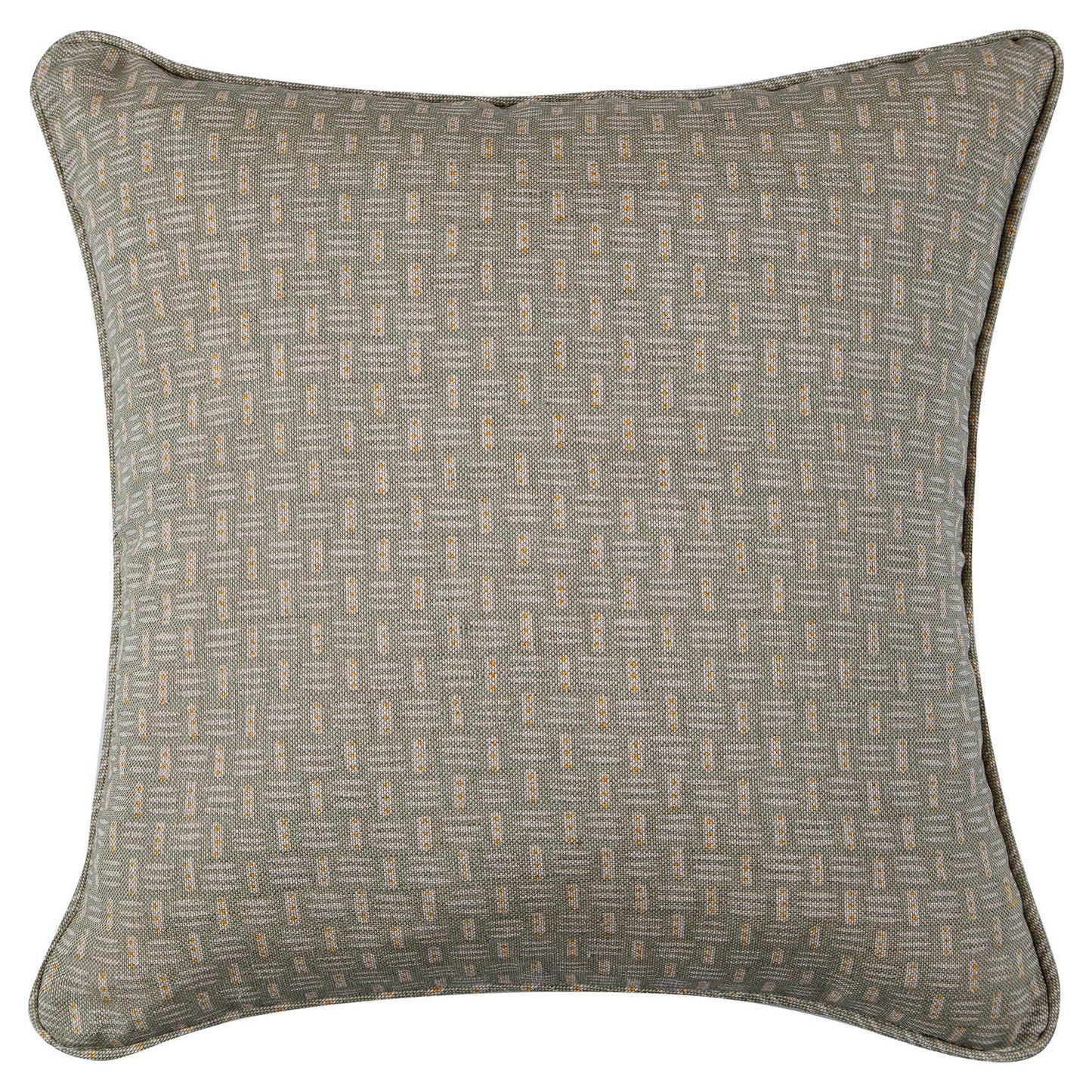 Small Piped Cushion in Basket Corn Grey