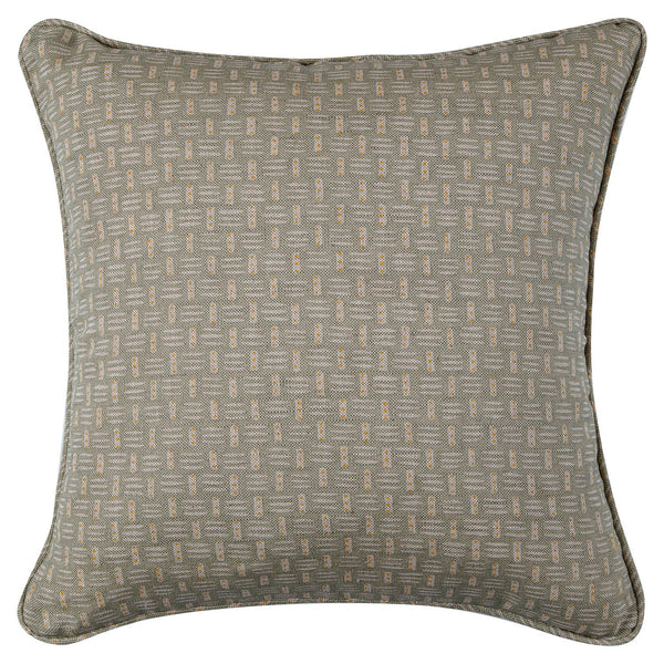 Small Piped Cushion in Basket Corn Grey