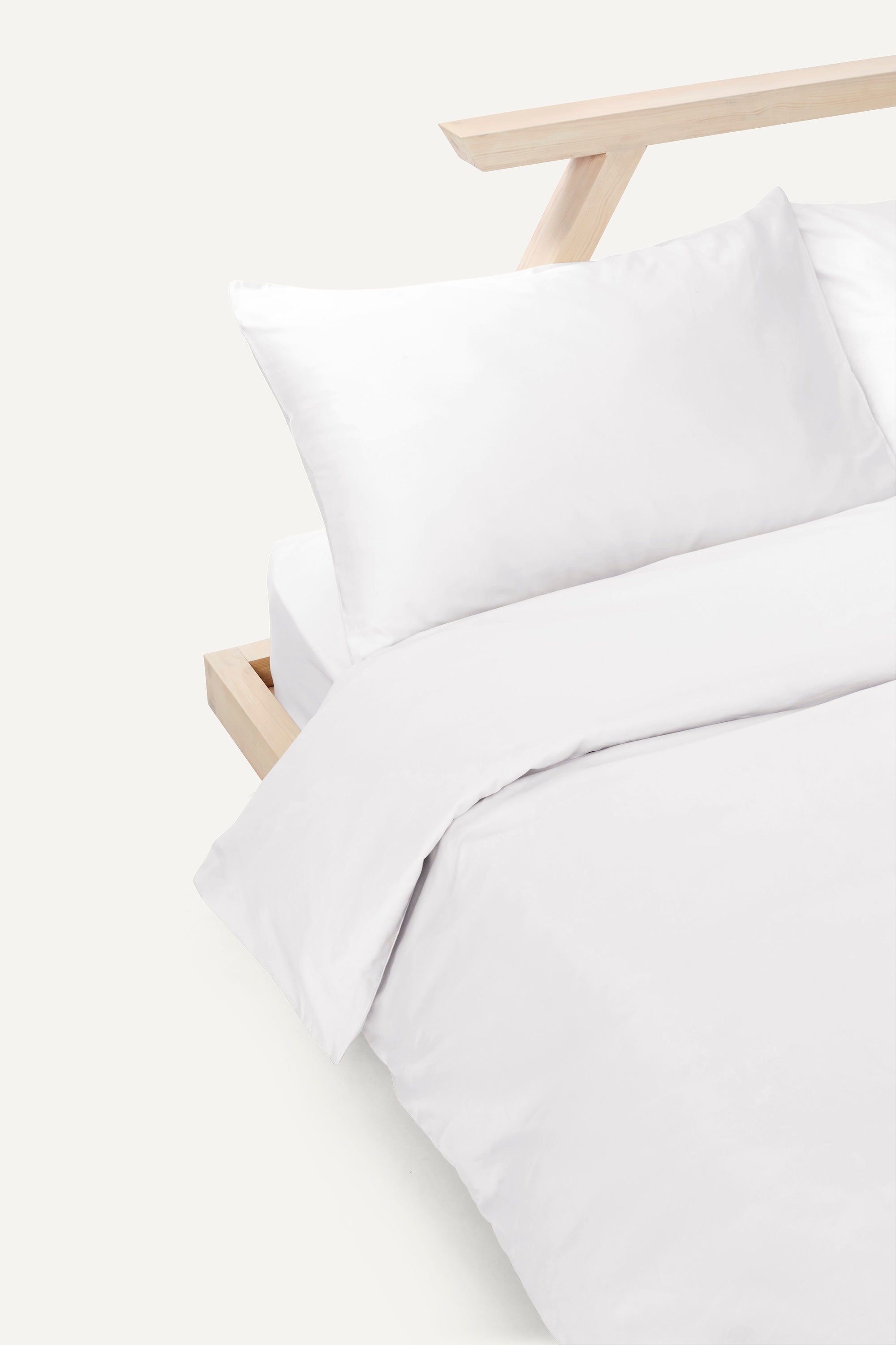 Percale Organic Cotton Duvet Cover - Midwinter White