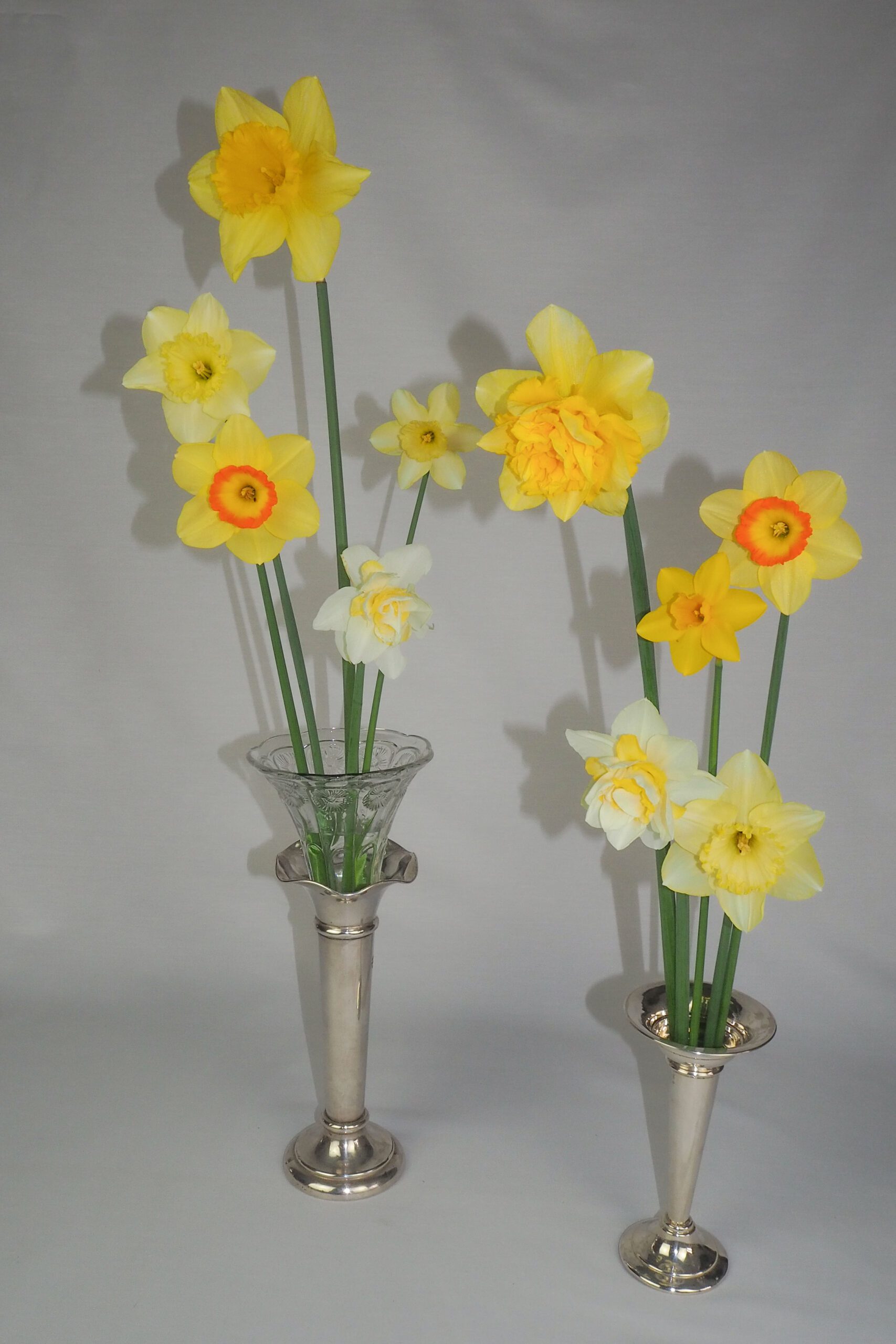 Silver Plate and Glass Bud Vase