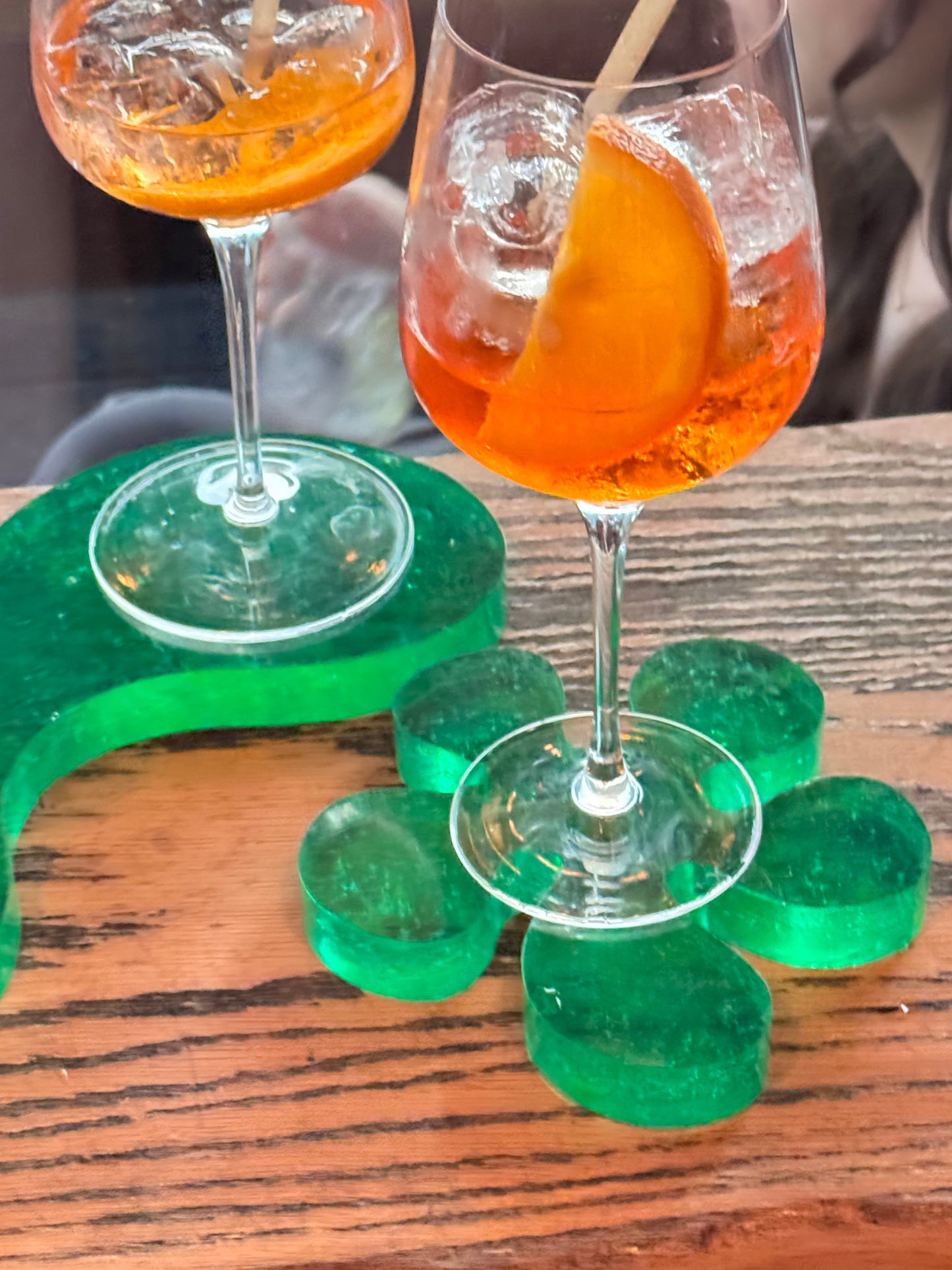 Fleur Objet in Green Recycled Plastic