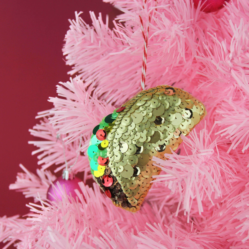 Taco Sequin Hanging Ornament
