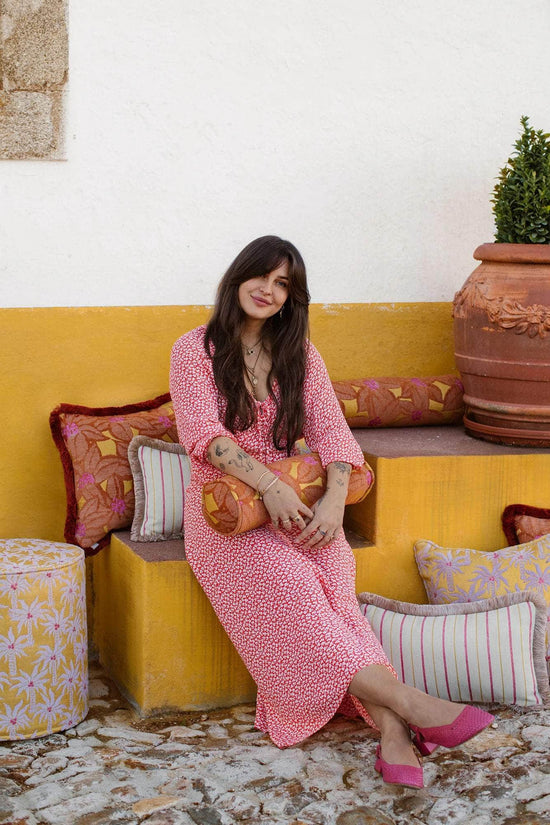 Cushion Sara Sunflower & Pink