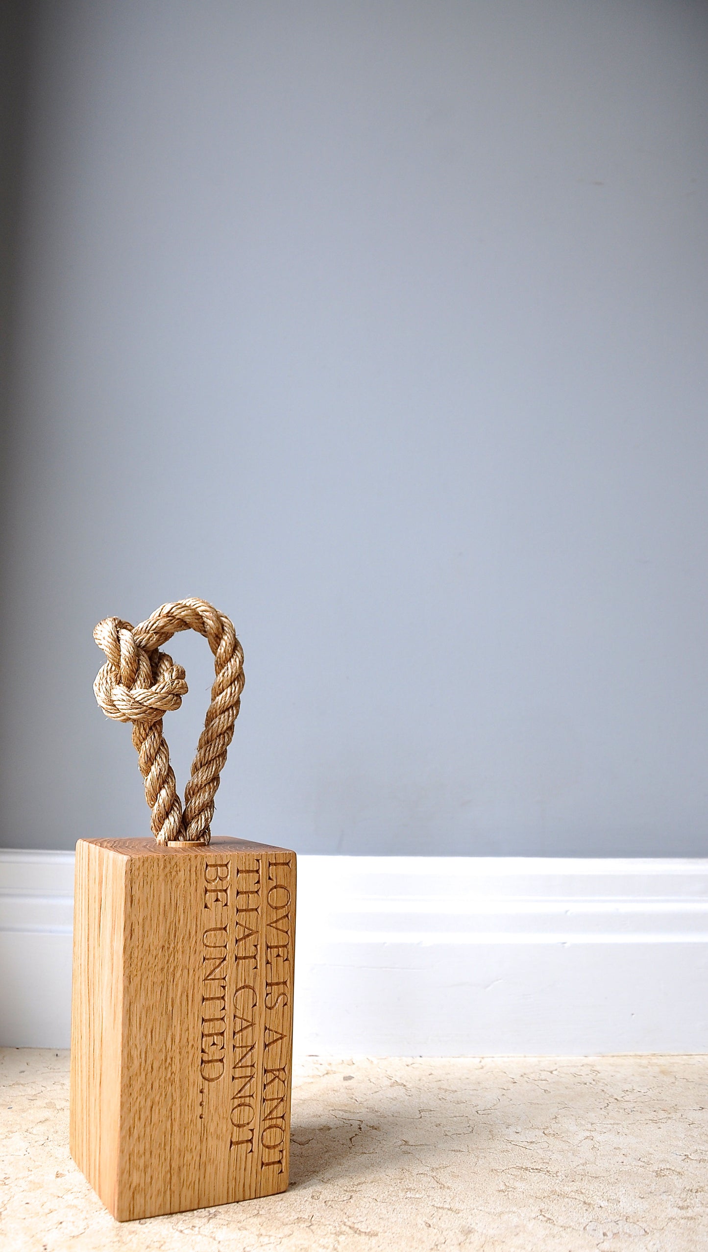 Oak Love Knot Doorstop