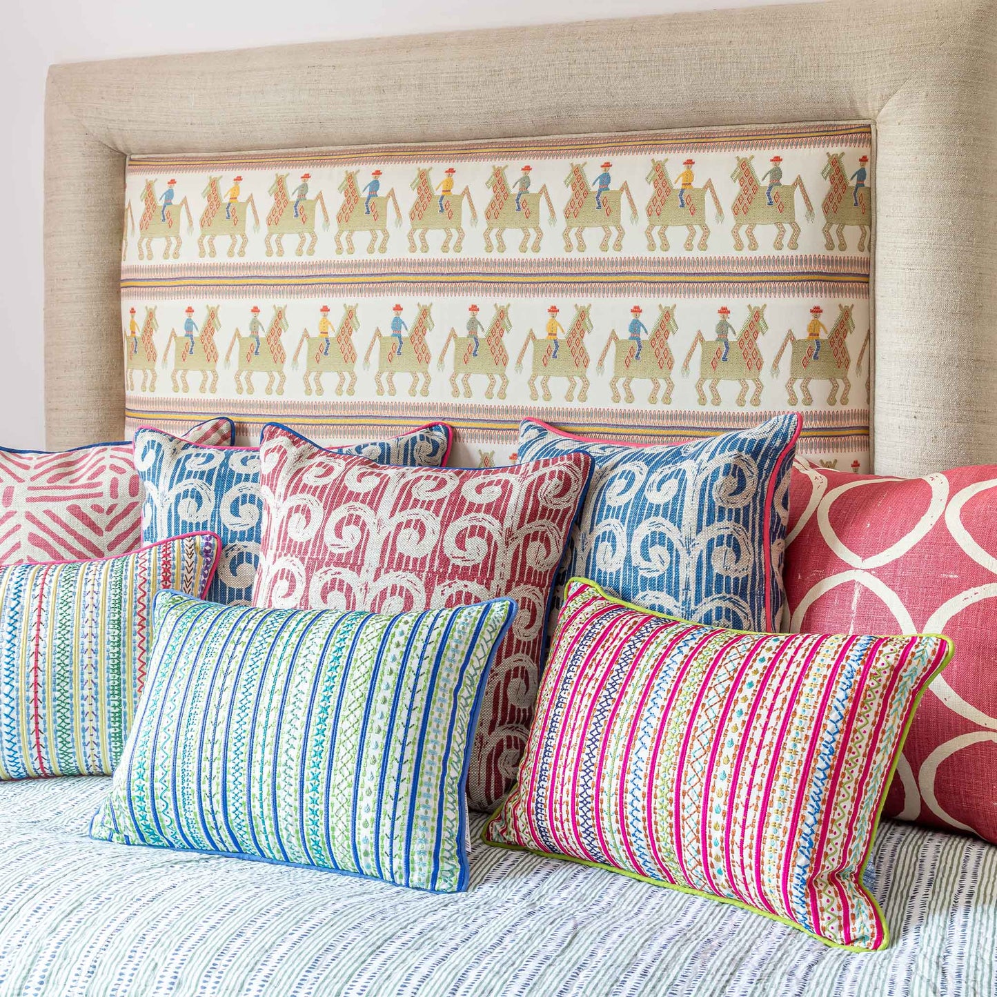Capri Pink Oblong Cushion