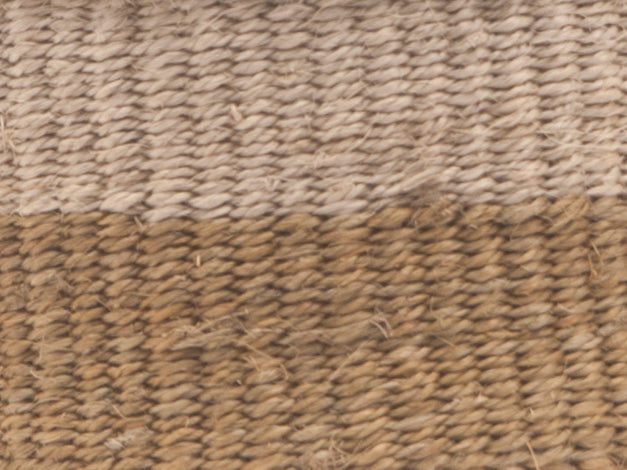 CHALI: Brown & Grey Colour Block Woven Basket