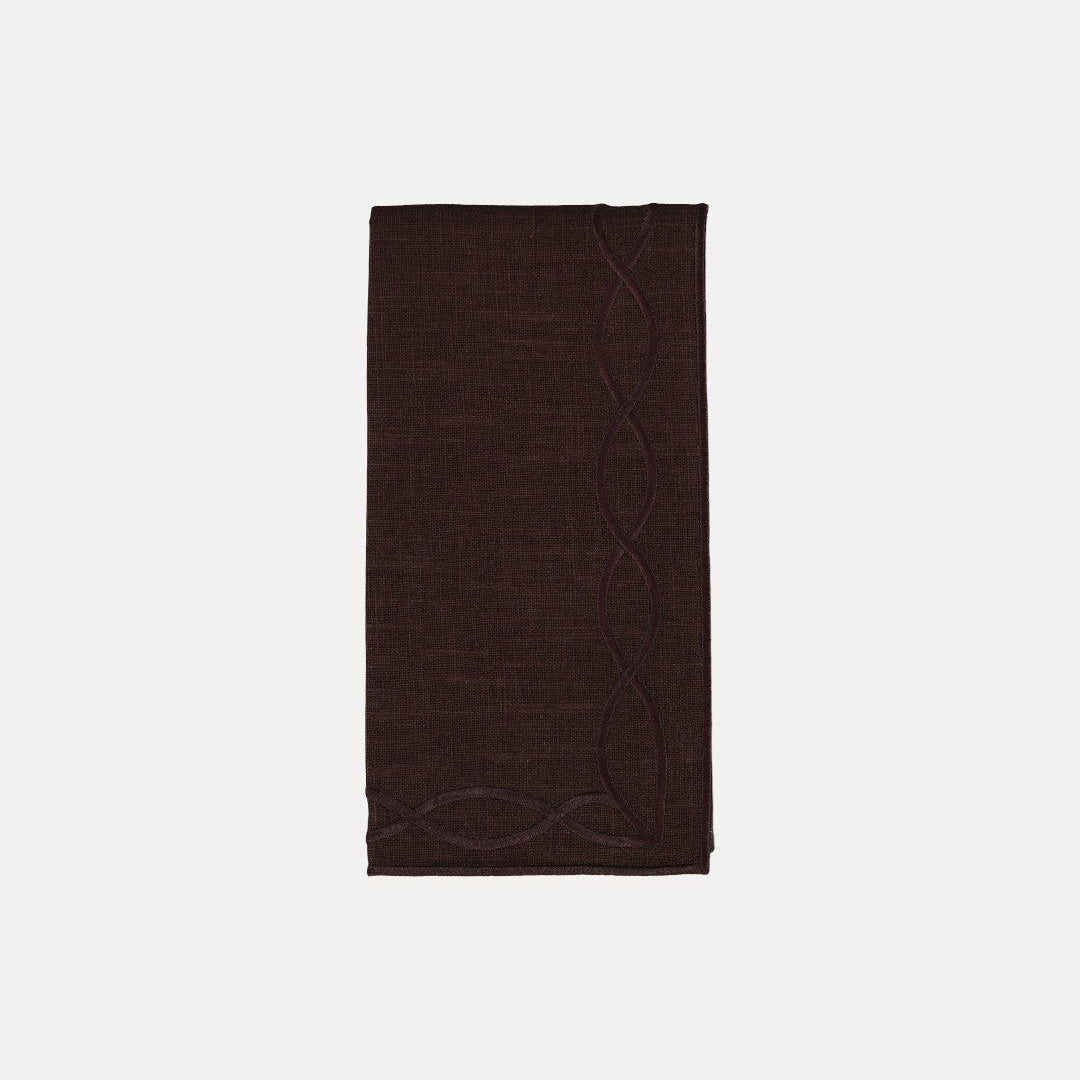 Viseu Napkin, Brown with Brown