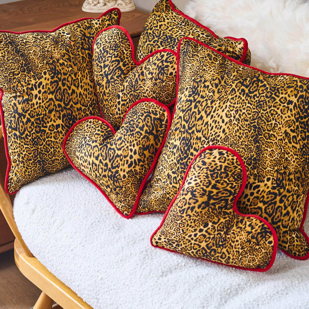 Be my Valentine Leopard Print Cushion