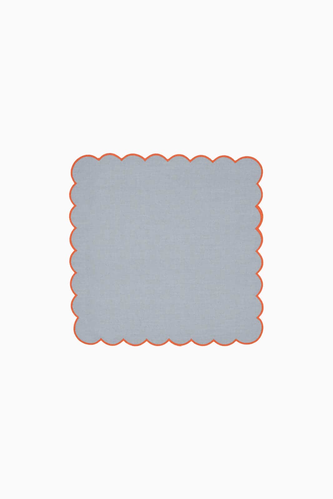 Zero-Waste Scalloped Linen Napkins Sky Blue - Set of 2