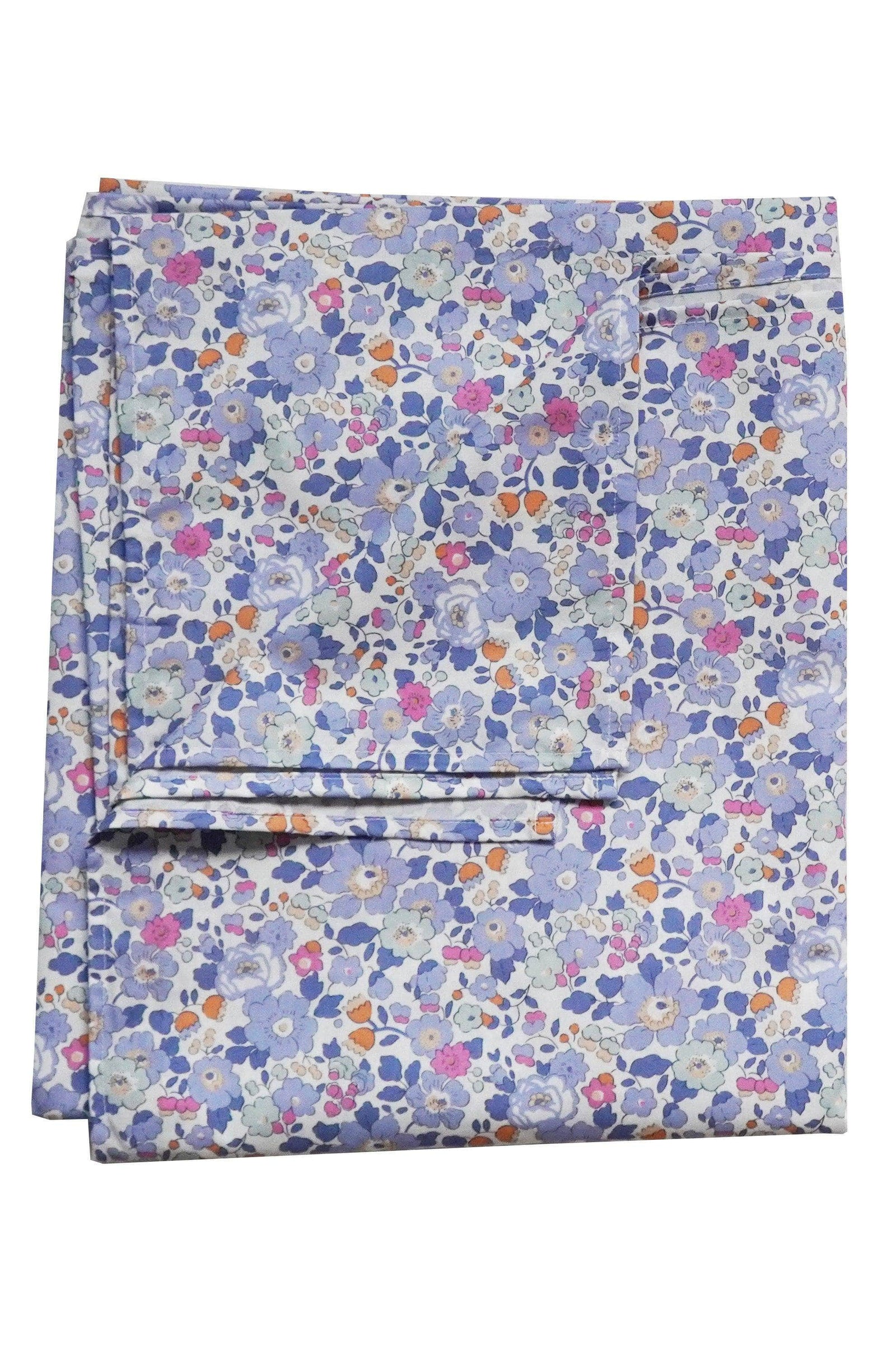 Flat Top Sheet Made With Liberty Fabric Betsy Lavender Blue