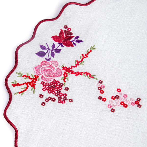 Roseraie et Baies Embroidered Placemat