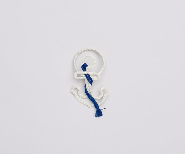 Nautical Anchor Napkin Rings – Coastal Table Decor, Handmade Raffia Napkin Holders, Set of 4 Blue and White or natural Anchor Rings