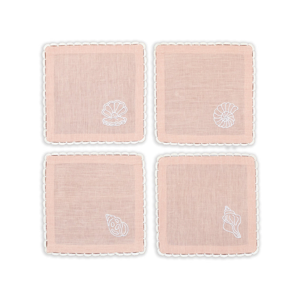 Seashell Glow - Cocktail Napkins (Set of 4)