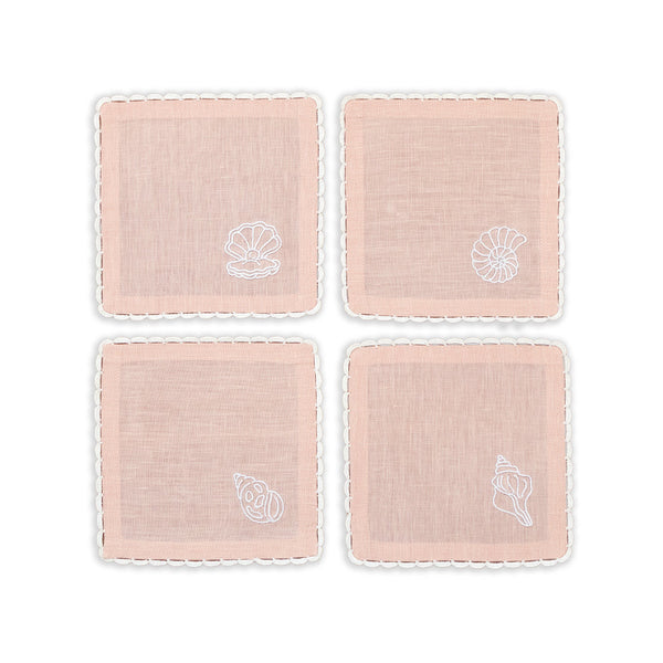 Seashell Glow - Cocktail Napkins (Set of 4)