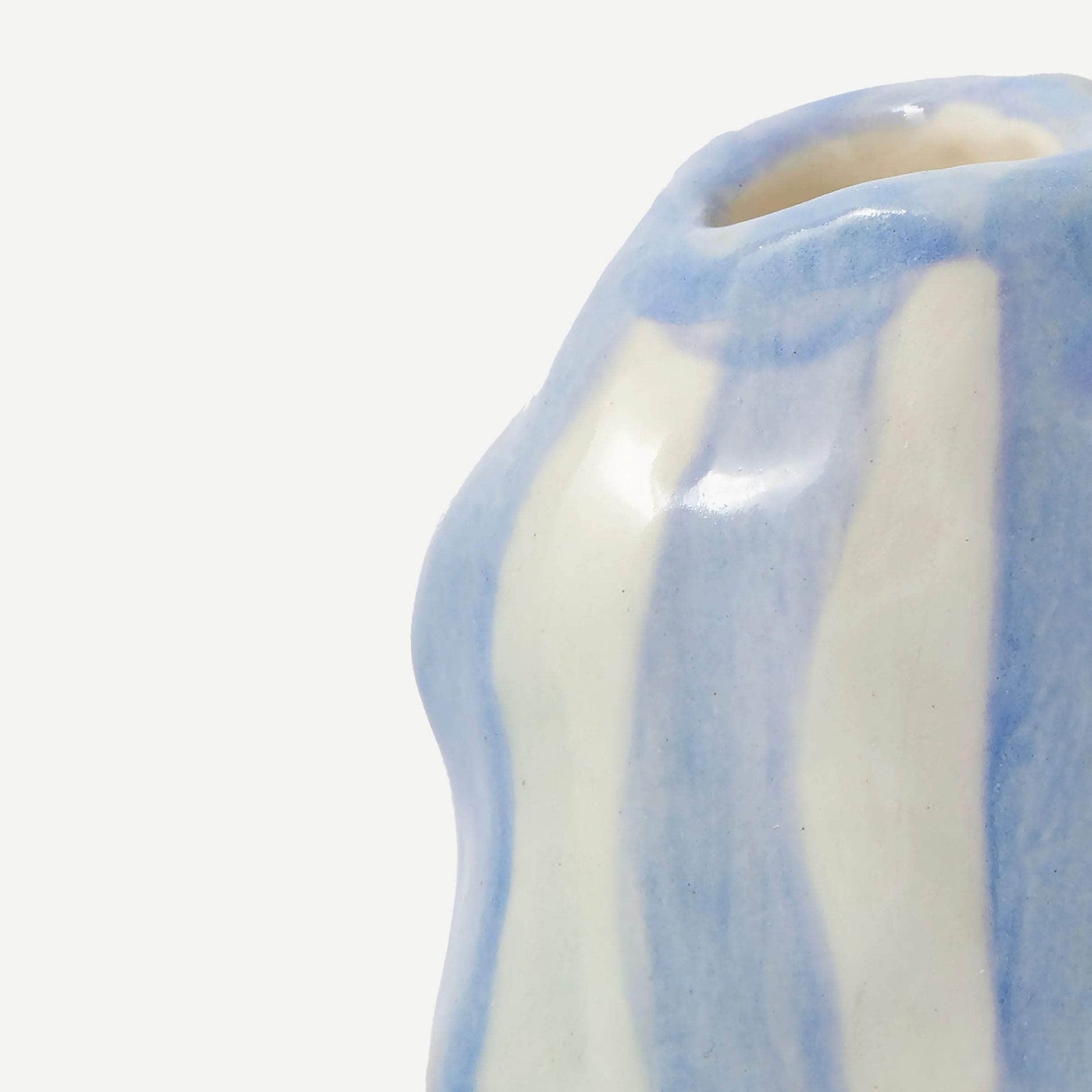 Light Lavender Candy Stripe Candle Holder