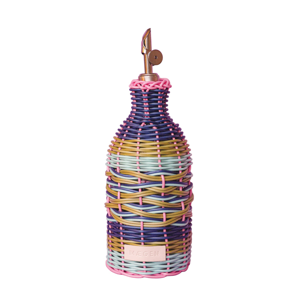 Woven Oil Pourer | Pink & Navy