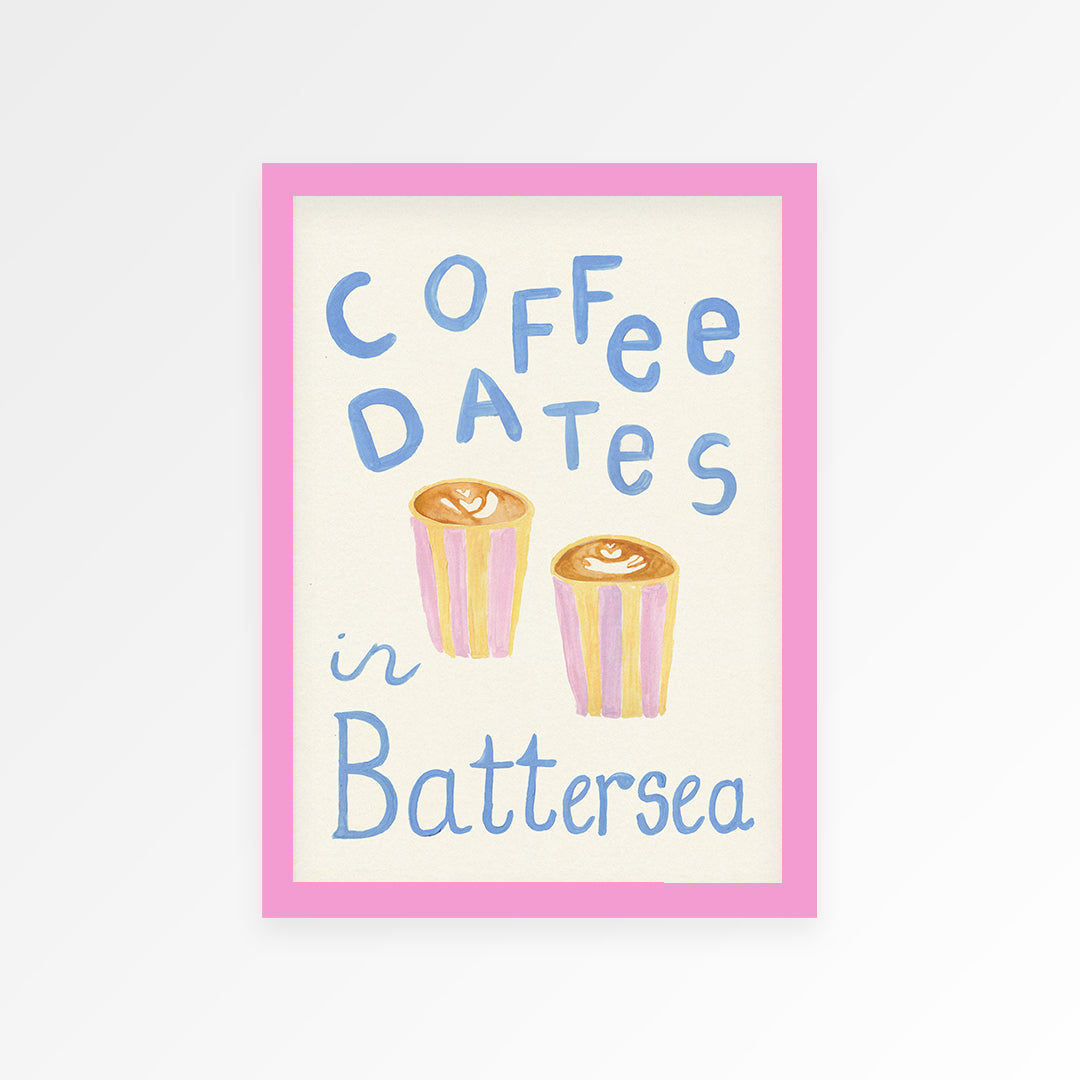 Coffee Dates Hand Painted Print - Personalise Me