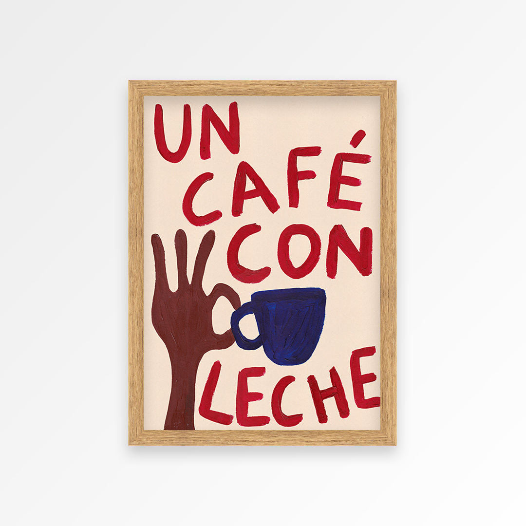 "Café Con Leche" Hand Painted Print