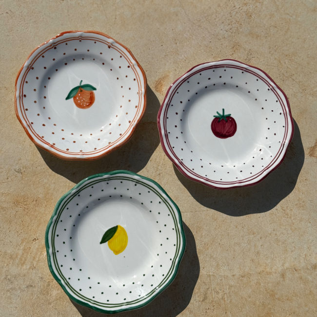 Plumetis Plate Lemon Green - 25cm