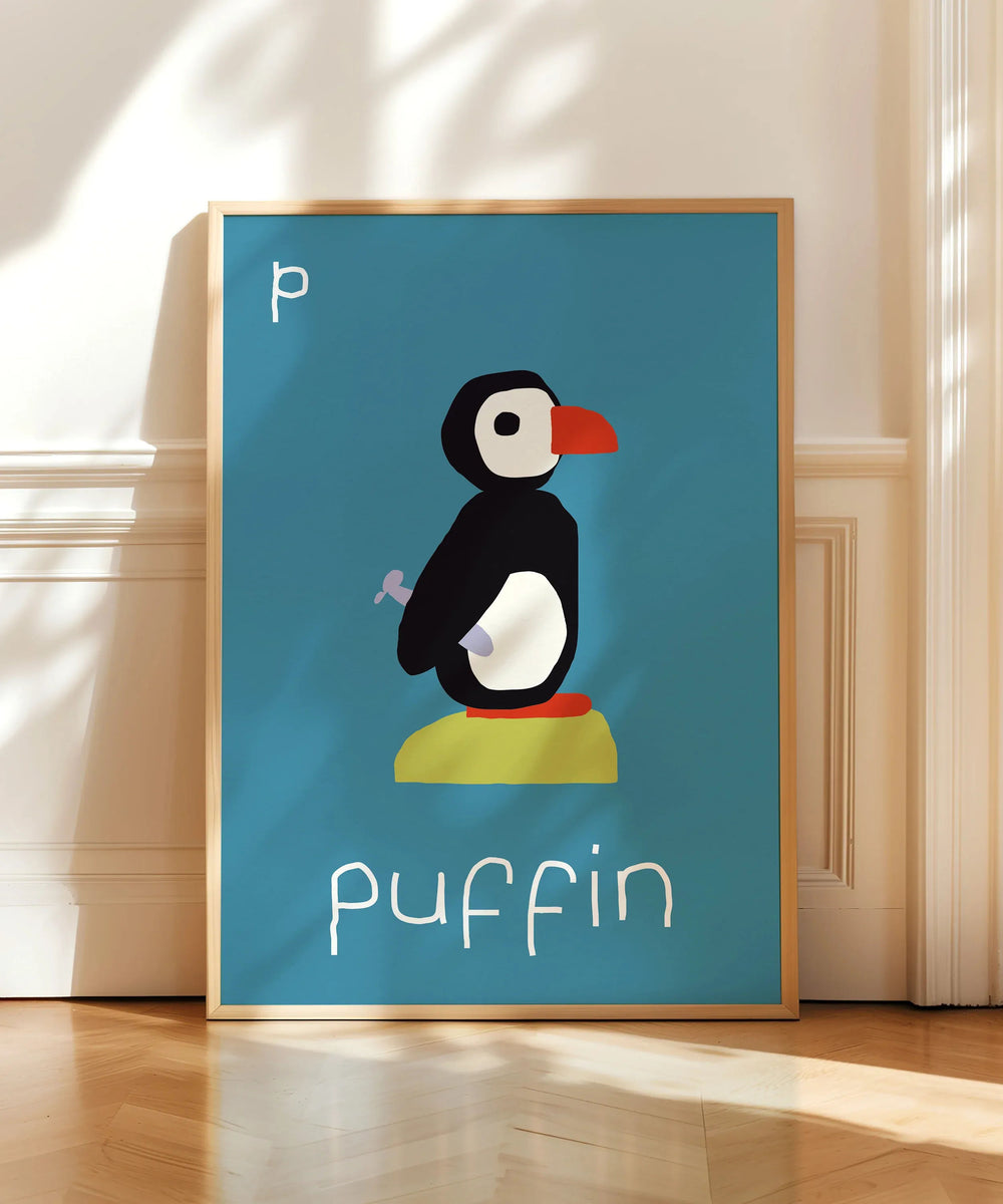 P for Puffin Print