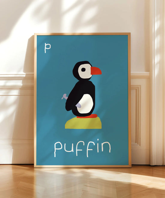 P for Puffin Print
