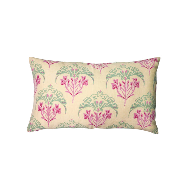 Soma - Lumbar Pure Linen Throw Pillow Cover - Peach