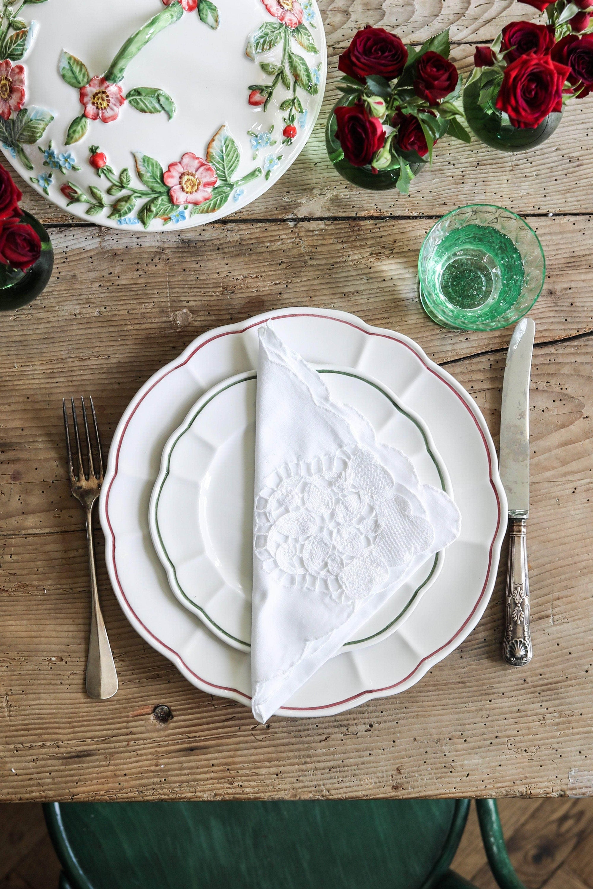 Romilly Dinner Plate, Red, Set Of 4