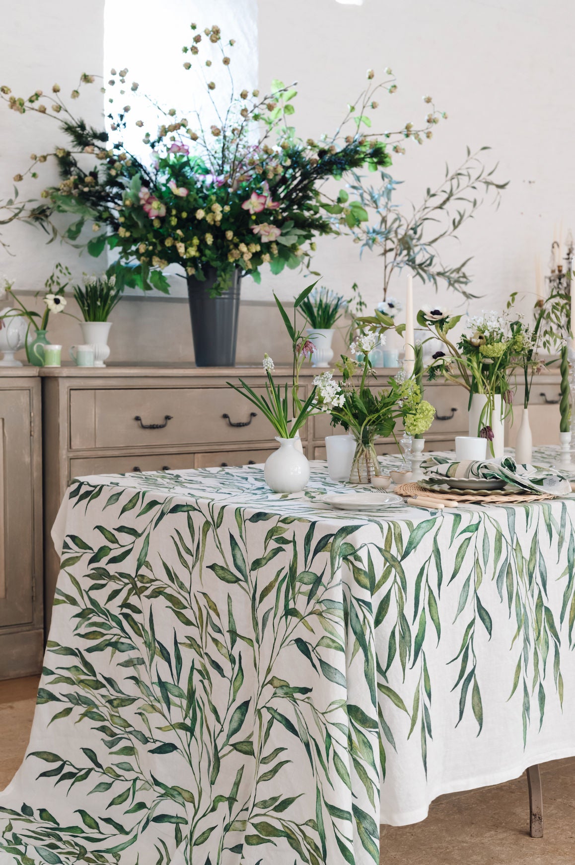 Willow Linen Table Cloth