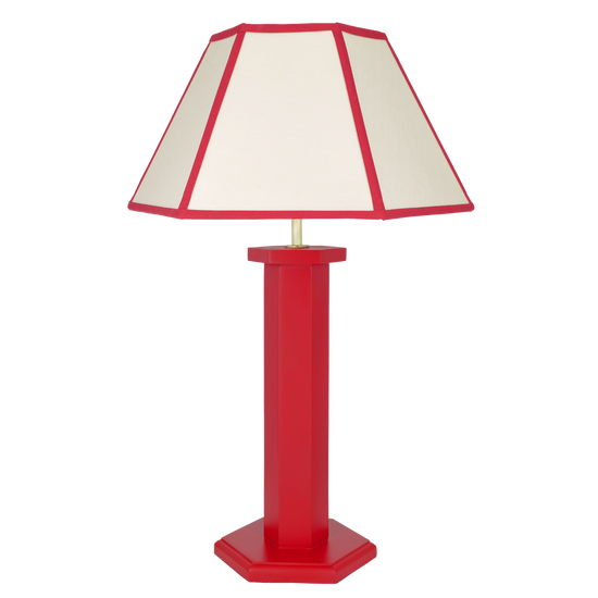 Hexagon Table Lamp - August Red (US)