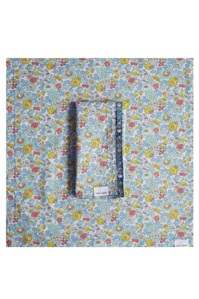 Reversible Stitch Napkin Set Made With Liberty Fabric Betsy Sage & Strawberry Thief